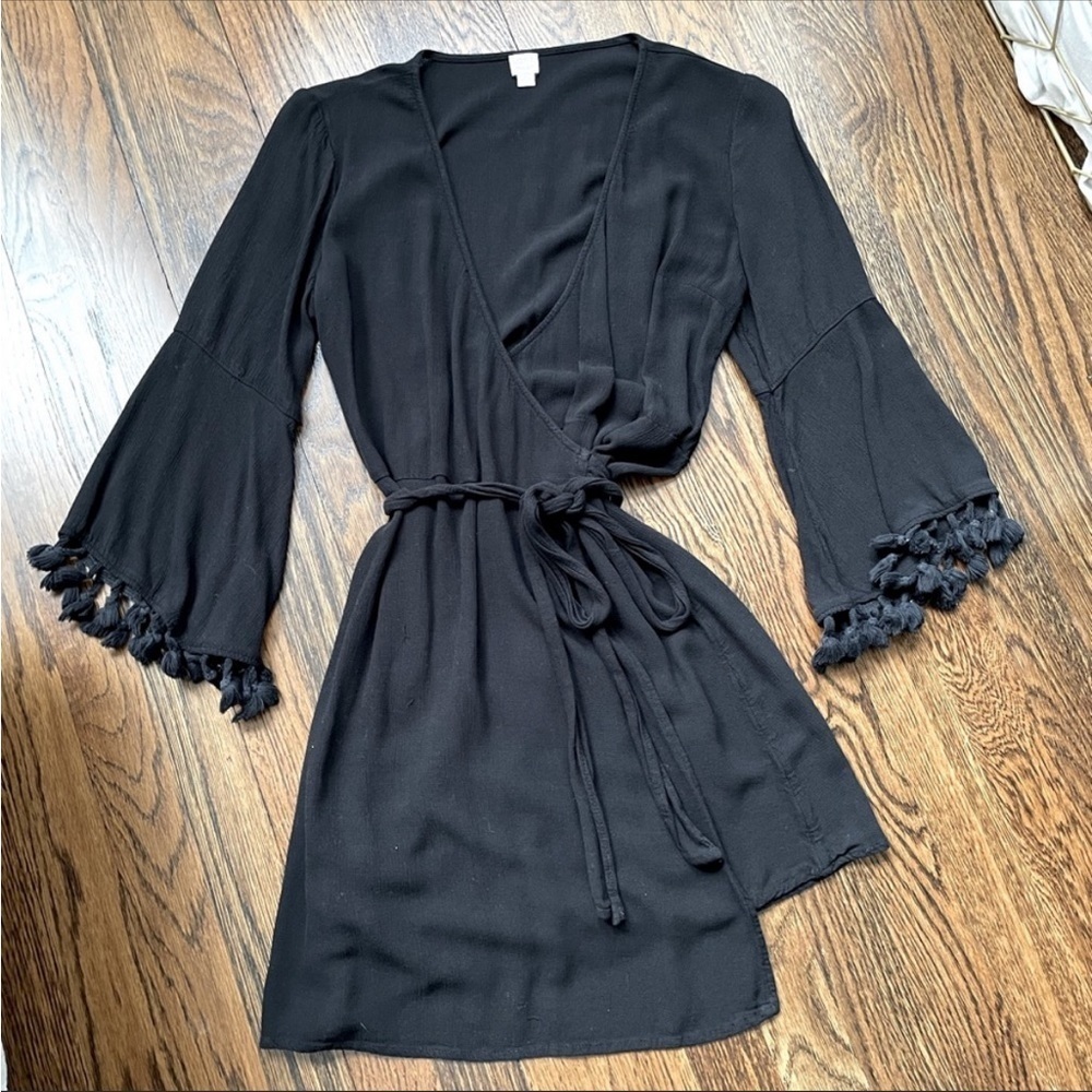 LOFT Beach black swim coverup